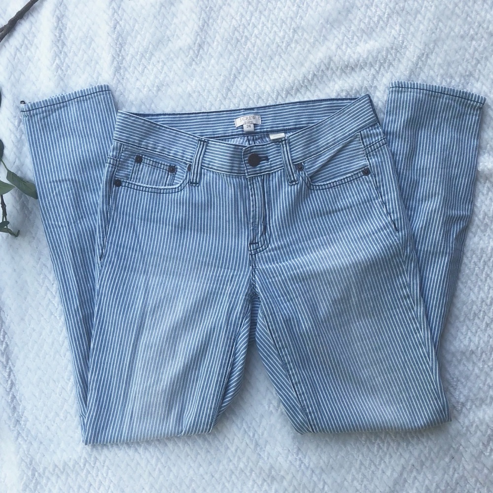 J. Crew Cotton Skinny Jean in Railroad Stripe